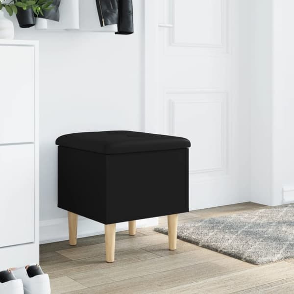 vidaXL Oppbevaringsbenk svart 42x42x46 cm konstruert tre