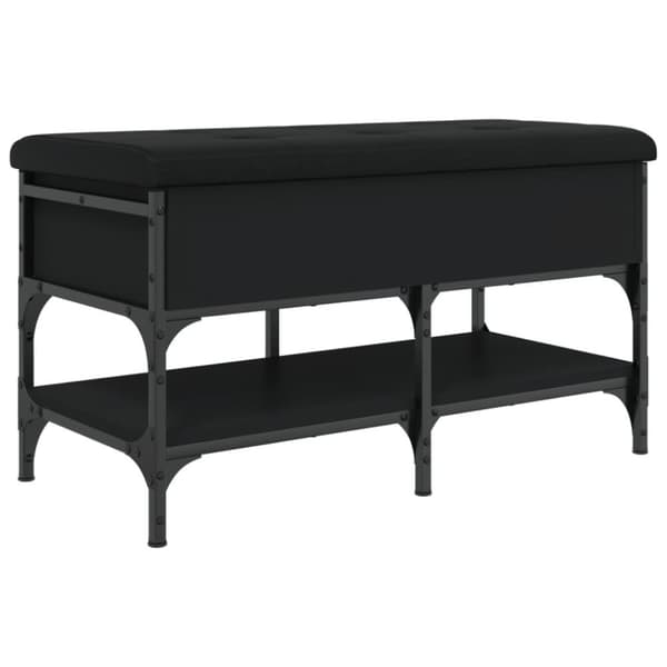 vidaXL skobænk 82x42x45 cm konstrueret træ sort