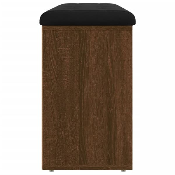 vidaXL skobænk 102x32x50 cm konstrueret træ brun egetræsfarve