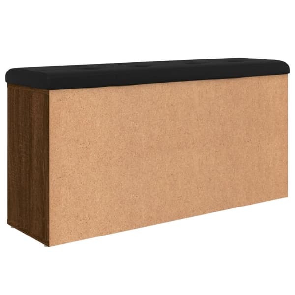 vidaXL skobænk 102x32x50 cm konstrueret træ brun egetræsfarve