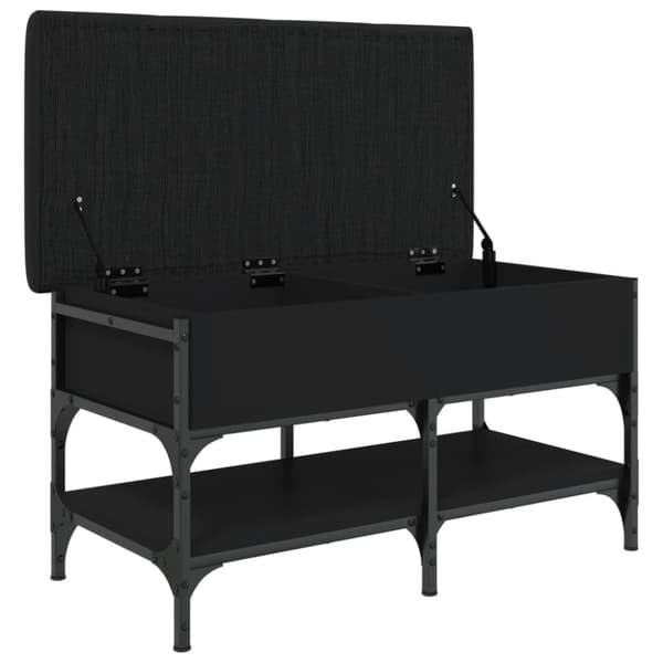 vidaXL Skobänk svart 82x42x45 cm konstruerat trä