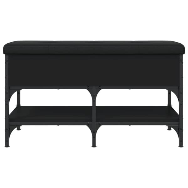 vidaXL Skobänk svart 82x42x45 cm konstruerat trä