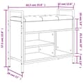 Pikkukuva 11 / 11: vidaXL Kenkäpenkki musta 65,5x32x57,5 cm tekninen puu
