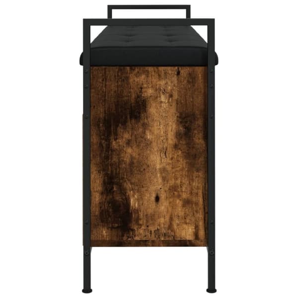 vidaXL Skobänk rökfärgad ek 105,5x32x57,5 cm konstruerat trä