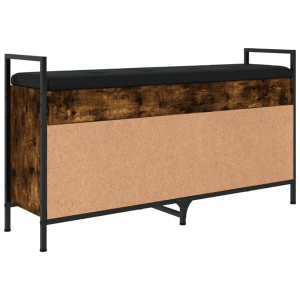 vidaXL Skobänk rökfärgad ek 105,5x32x57,5 cm konstruerat trä