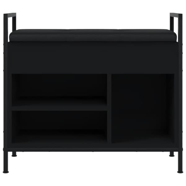 vidaXL Skobänk svart 65,5x32x57,5 cm konstruerat trä