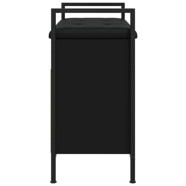 vidaXL Skobänk svart 65,5x32x57,5 cm konstruerat trä