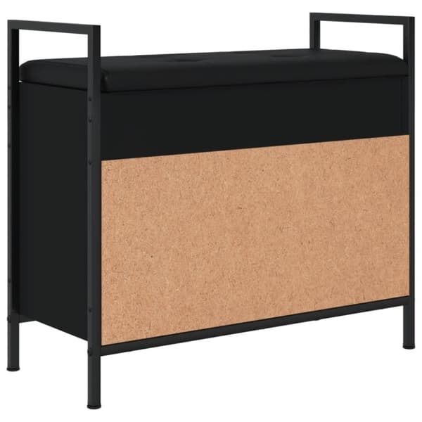 vidaXL Skobänk svart 65,5x32x57,5 cm konstruerat trä