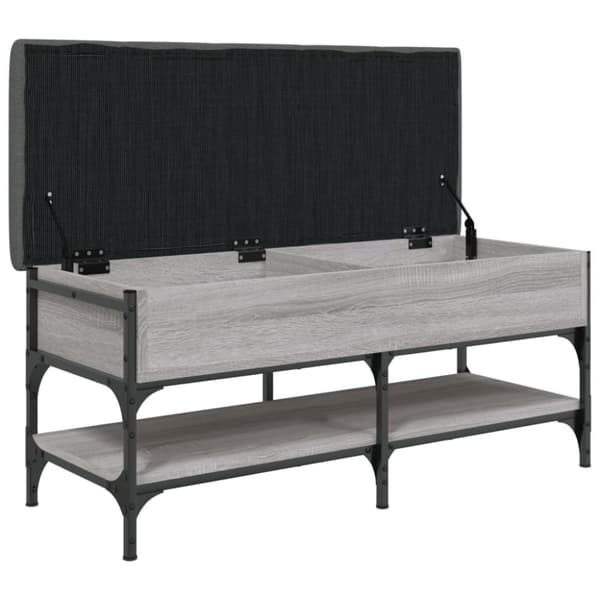 vidaXL Skobänk grå sonoma 102x42x45 cm konstruerat trä