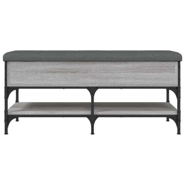 vidaXL Skobänk grå sonoma 102x42x45 cm konstruerat trä