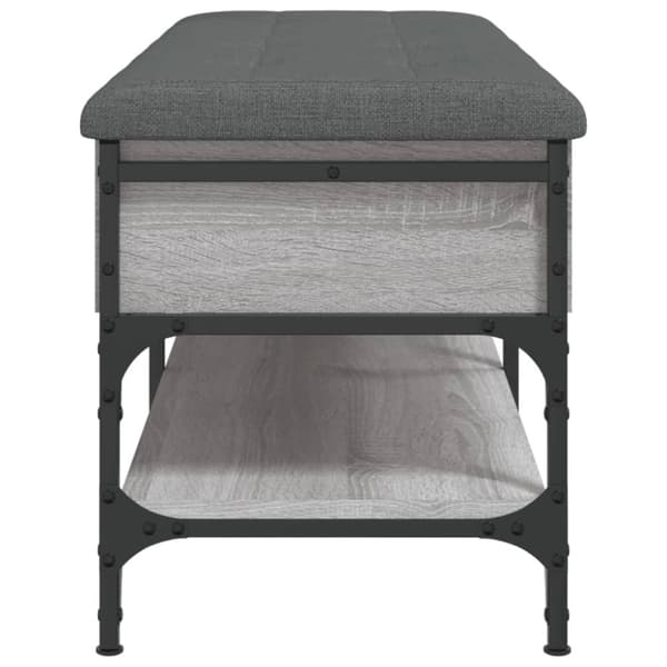 vidaXL Skobänk grå sonoma 102x42x45 cm konstruerat trä