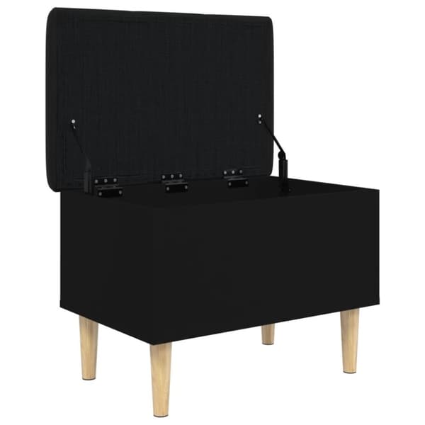 vidaXL Oppbevaringsbenk svart 62x42x46 cm konstruert tre