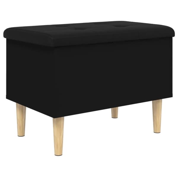 vidaXL Oppbevaringsbenk svart 62x42x46 cm konstruert tre