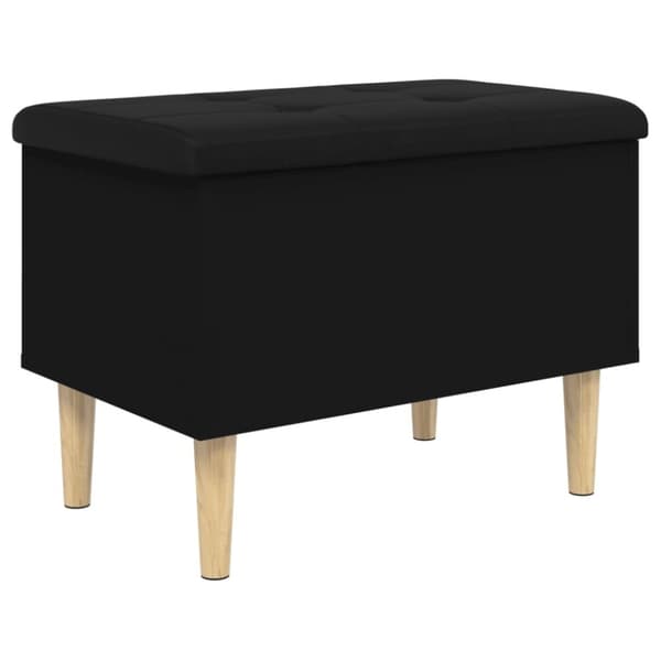 vidaXL Oppbevaringsbenk svart 62x42x46 cm konstruert tre