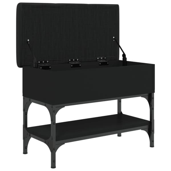 vidaXL skobænk 62x32x45 cm konstrueret træ sort
