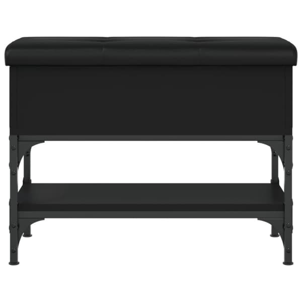 vidaXL skobænk 62x32x45 cm konstrueret træ sort
