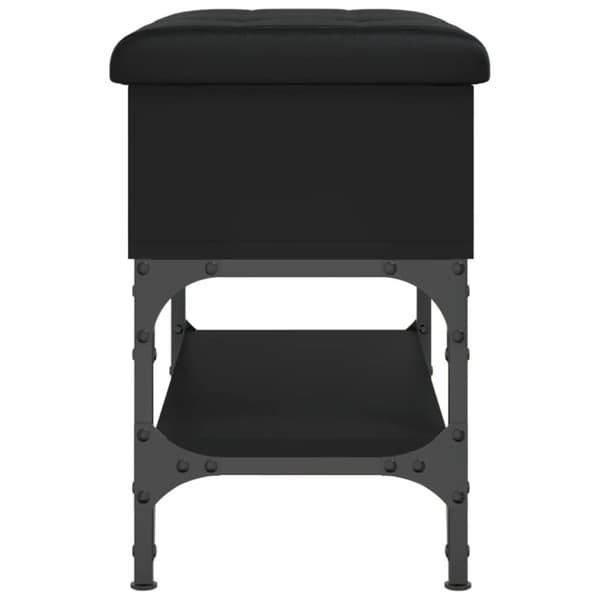 vidaXL skobænk 62x32x45 cm konstrueret træ sort