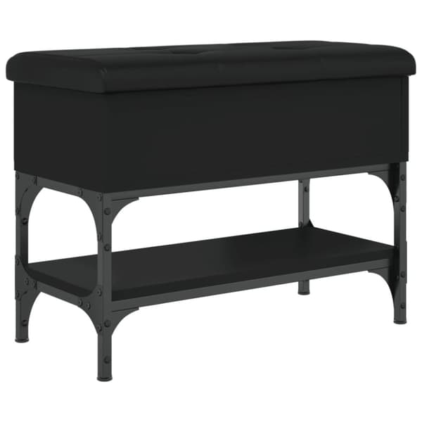 vidaXL skobænk 62x32x45 cm konstrueret træ sort