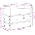 Miniatyrbillede 10 af 11: vidaXL skobænk 62x32x45 cm konstrueret træ sort