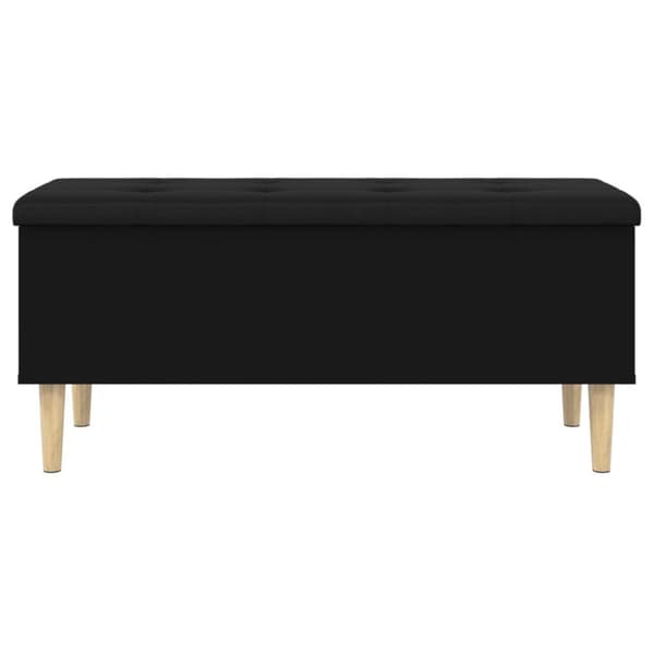 vidaXL Oppbevaringsbenk svart 102x42x46 cm konstruert tre