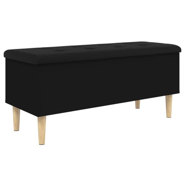 vidaXL Oppbevaringsbenk svart 102x42x46 cm konstruert tre