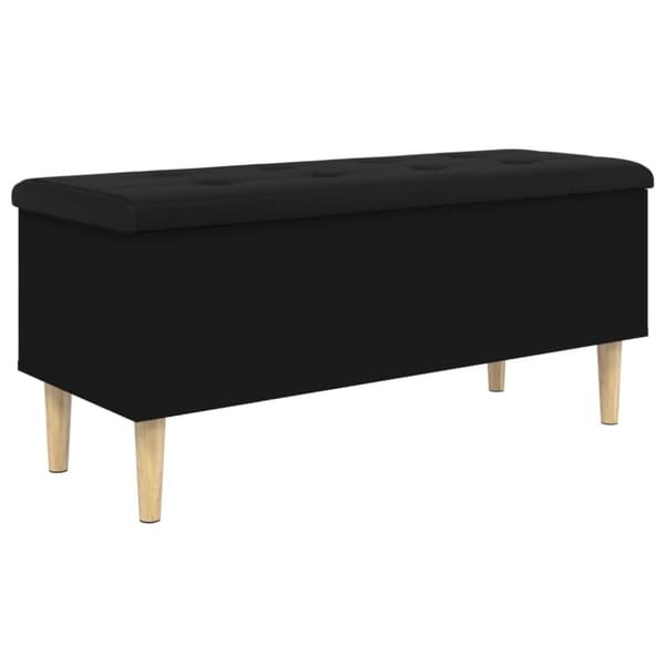 vidaXL Oppbevaringsbenk svart 102x42x46 cm konstruert tre
