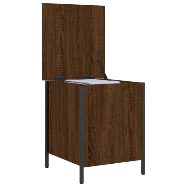 vidaXL Förvaringsbänk brun ek 40x42,5x50 cm konstruerat trä