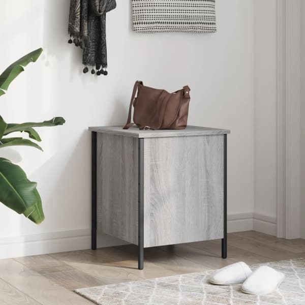 vidaXL Oppbevaringsbenk grå sonoma 40x42,5x50 cm konstruert tre