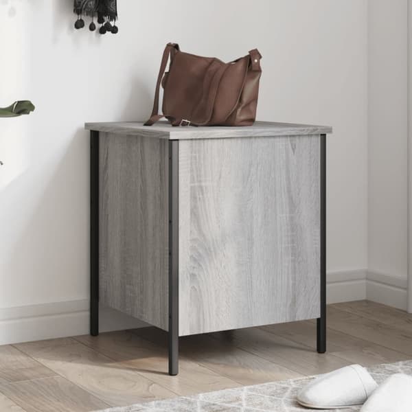 vidaXL Oppbevaringsbenk grå sonoma 40x42,5x50 cm konstruert tre