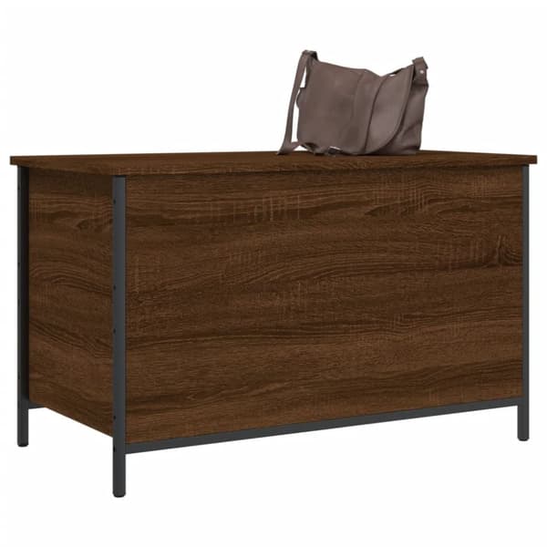vidaXL Förvaringsbänk brun ek 80x42,5x50 cm konstruerat trä