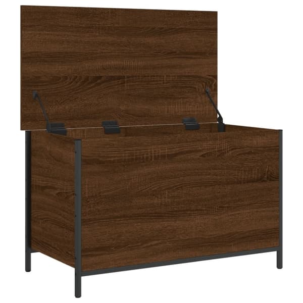 vidaXL Förvaringsbänk brun ek 80x42,5x50 cm konstruerat trä