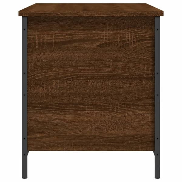 vidaXL Förvaringsbänk brun ek 80x42,5x50 cm konstruerat trä