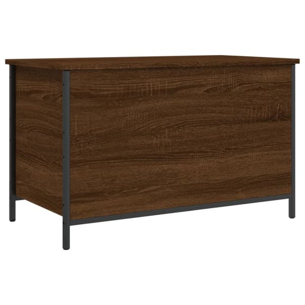 vidaXL Förvaringsbänk brun ek 80x42,5x50 cm konstruerat trä