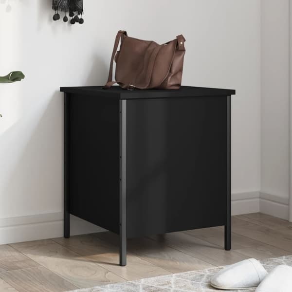 vidaXL opbevaringsbænk 40x42,5x50 cm konstrueret træ sort