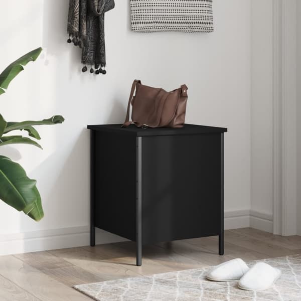 vidaXL opbevaringsbænk 40x42,5x50 cm konstrueret træ sort