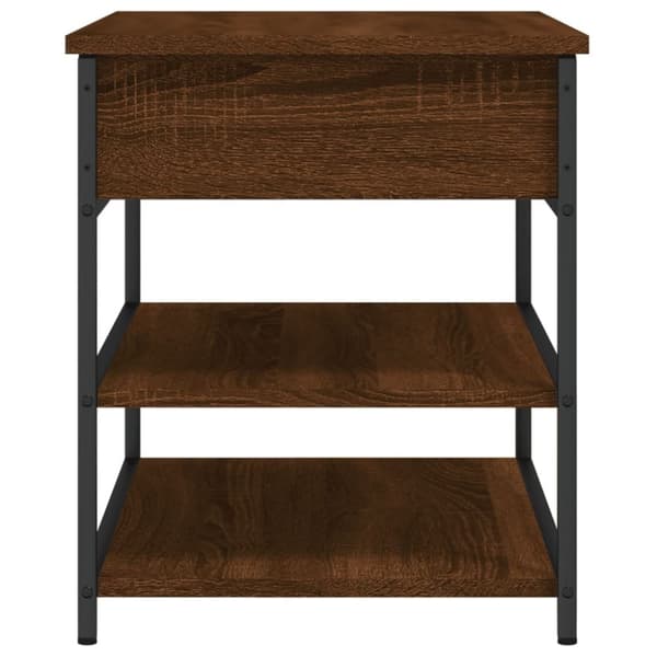 vidaXL skobænk 70x42,5x50 cm konstrueret træ brun egetræsfarve