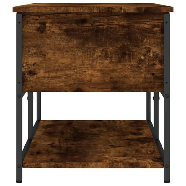 vidaXL opbevaringsbænk 100x42,5x47 cm konstrueret træ røget egetræ
