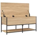 Pikkukuva 6 / 11: vidaXL Säilytyspenkki Sonoma-tammi 100x42,5x47 cm tekninen puu