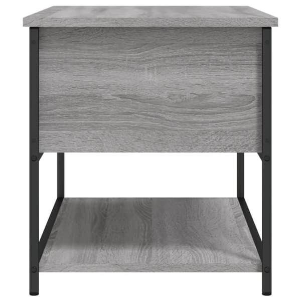 vidaXL opbevaringsbænk 70x42,5x47 cm konstrueret træ grå sonoma-eg