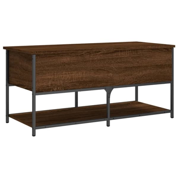 vidaXL Oppbevaringsbenk brun eik 100x42,5x47 cm konstruert tre