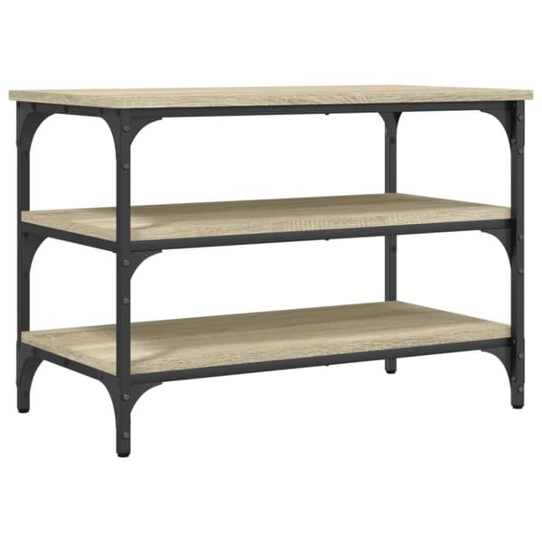 vidaXL skobænk 70x38,5x49 cm konstrueret træ sonoma-eg