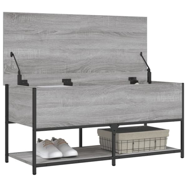 vidaXL Förvaringsbänk grå sonoma 100x42,5x47 cm konstruerat trä