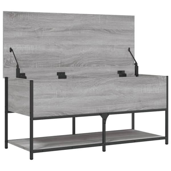 vidaXL Förvaringsbänk grå sonoma 100x42,5x47 cm konstruerat trä