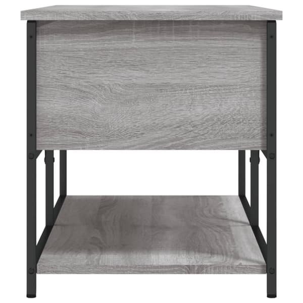 vidaXL Förvaringsbänk grå sonoma 100x42,5x47 cm konstruerat trä