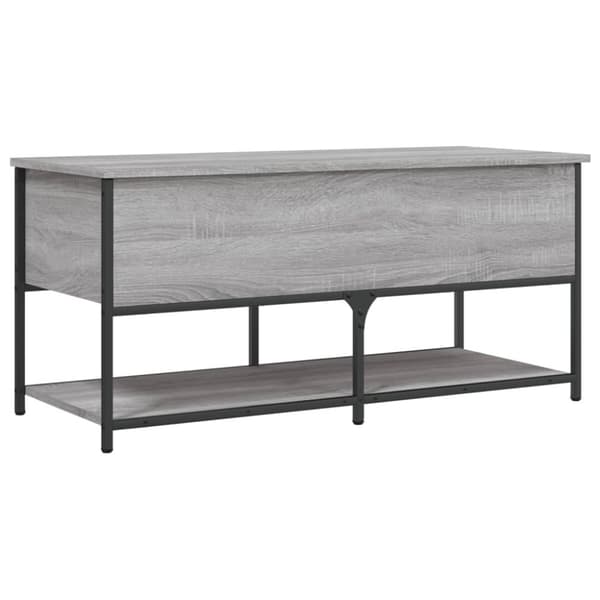 vidaXL Förvaringsbänk grå sonoma 100x42,5x47 cm konstruerat trä