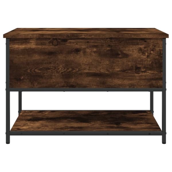 vidaXL Förvaringsbänk rökfärgad ek 70x42,5x47 cm konstruerat trä