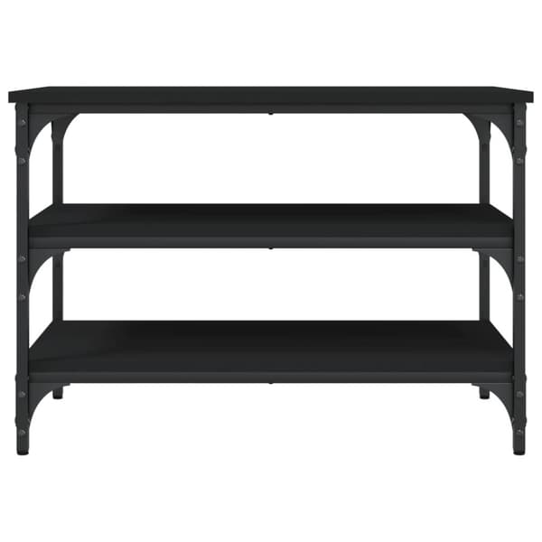 vidaXL Skobänk svart 70x38,5x49 cm konstruerat trä