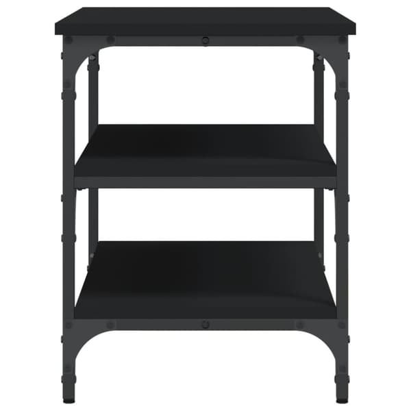 vidaXL Skobänk svart 70x38,5x49 cm konstruerat trä