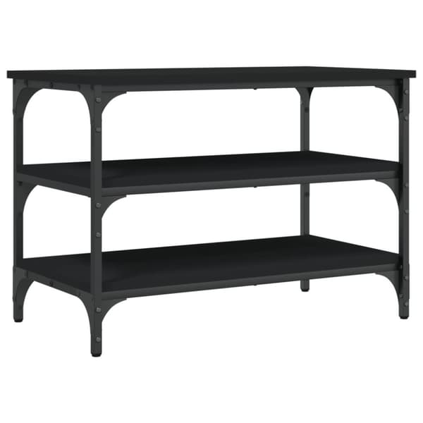 vidaXL skobænk 70x38,5x49 cm konstrueret træ sort