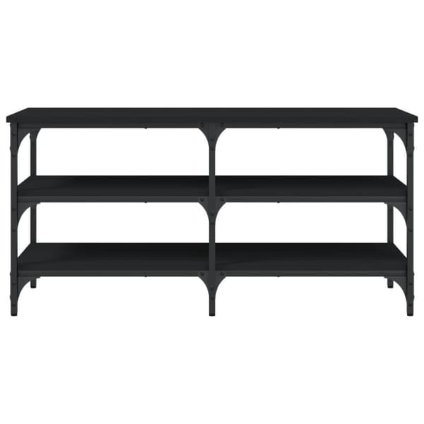 vidaXL skobænk 100x38,5x49 cm konstrueret træ sort